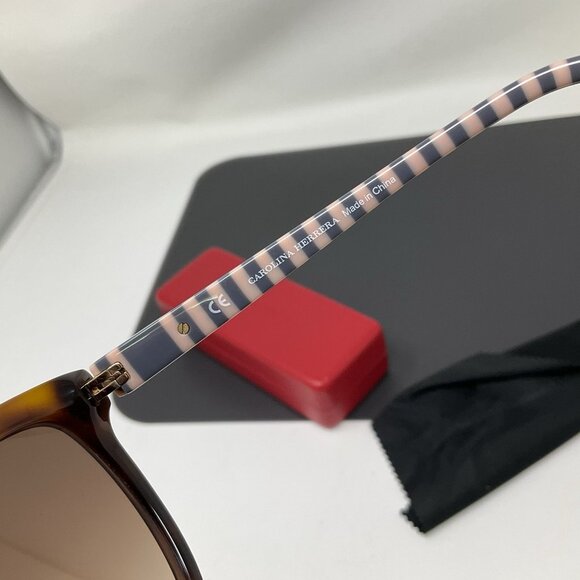 CAROLINA HERRERA SHE892K 56 [] 17 COL.0752 140 Tortoise Brown Sunglasses main image 9